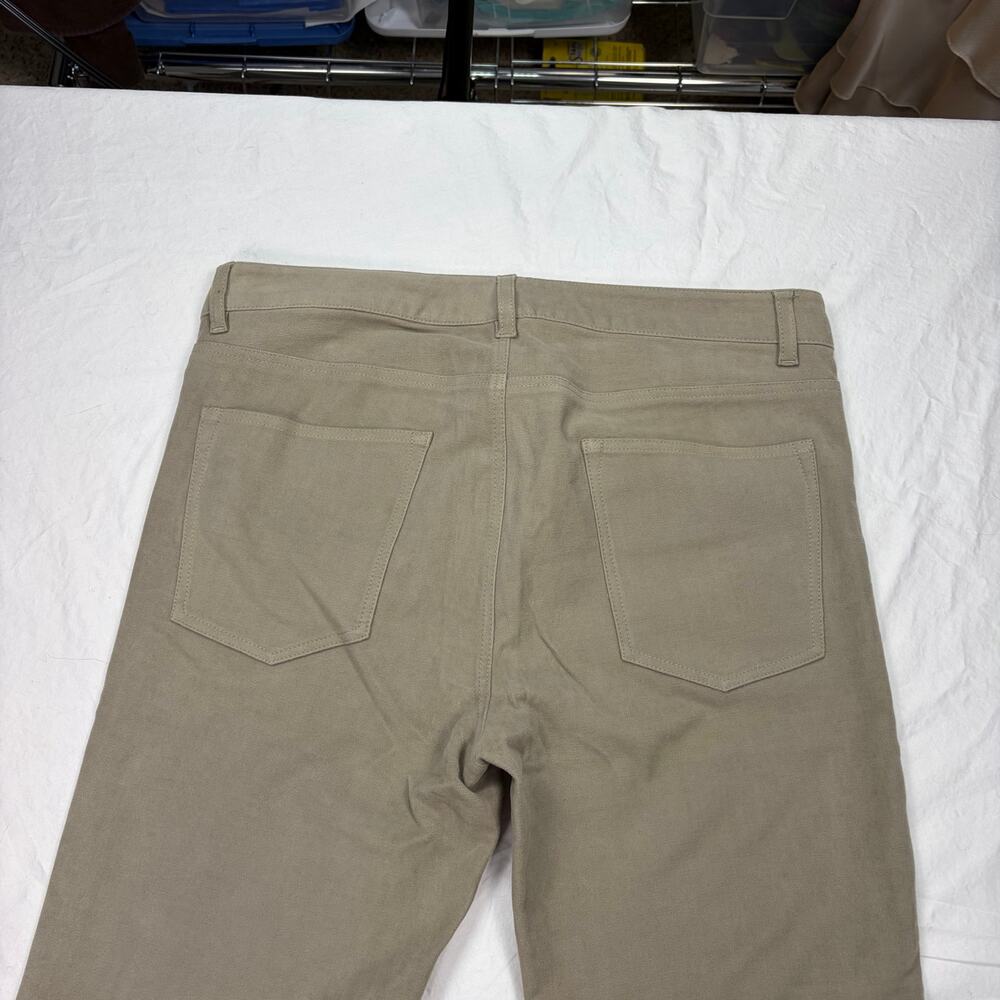Helmut Lang womens tan velour skinny pants, knee detail. Size 28. quiet luxury - Picture 6 of 6
